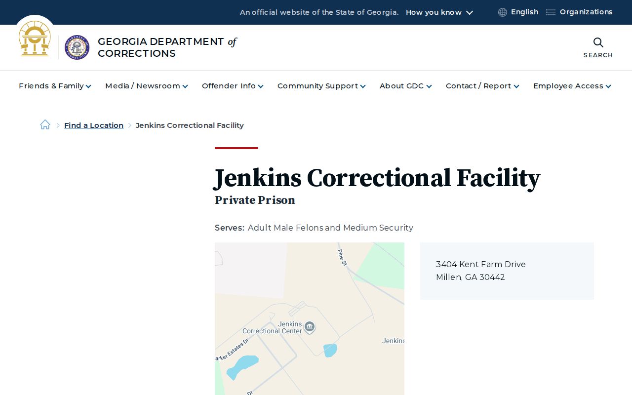 Jenkins County arrest records Jenkins Correctional Facility distinction
