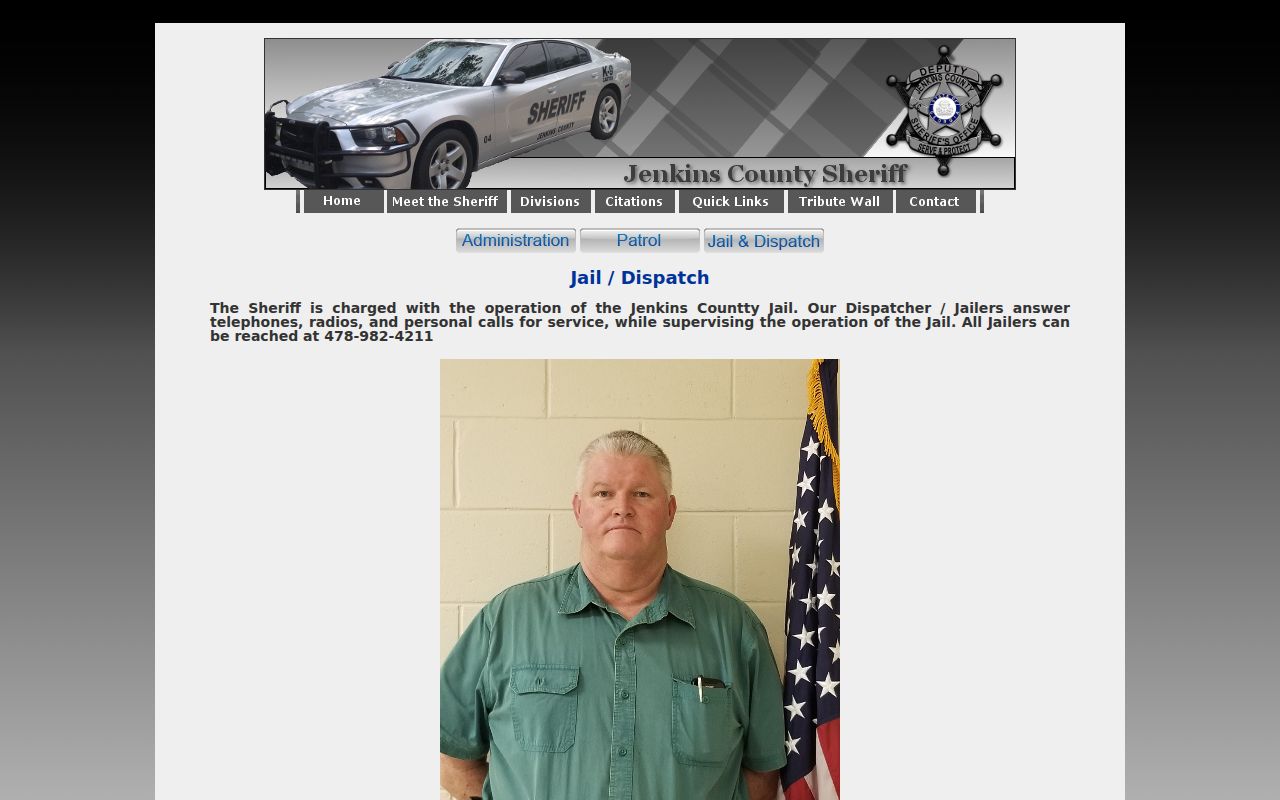 Jenkins County arrest lookup jail and dispatch page