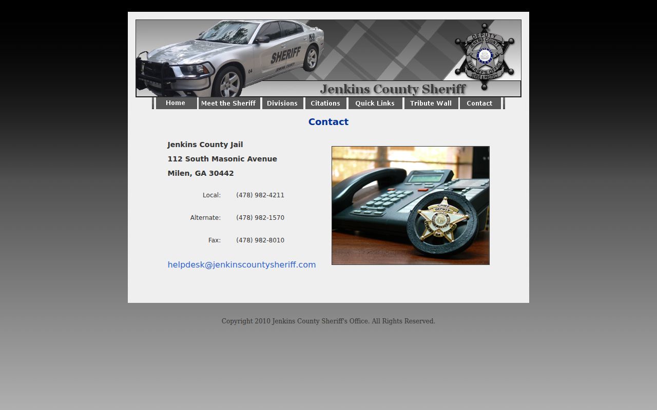 Jenkins County Jail official contact information